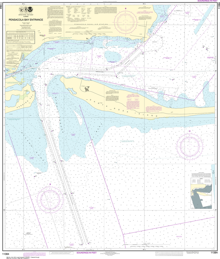 NOAA Chart 11384: Pensacola Bay Entrance