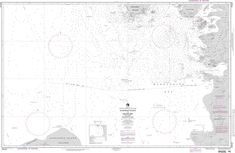 NGA Chart 29142: Alexander Island to Square Bay including Marguerite Bay