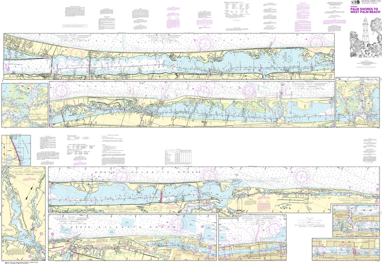 NOAA Chart 11472: Intracoastal Waterway - Palm Shores to West Palm Beach, Loxahatchee River
