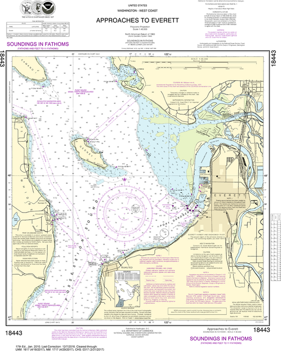 NOAA Chart 18443: Approaches to Everett