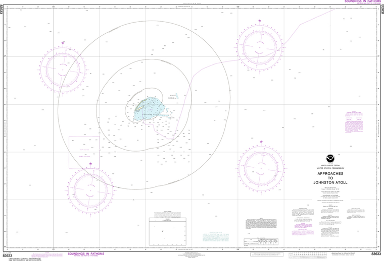 NOAA Chart 83633: United States Possession - Approaches to Johnston Atoll