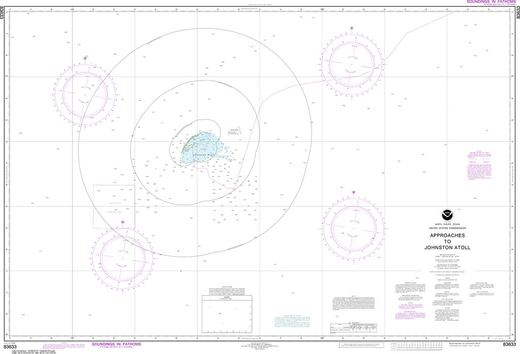 NOAA Chart 83633: United States Possession - Approaches to Johnston Atoll