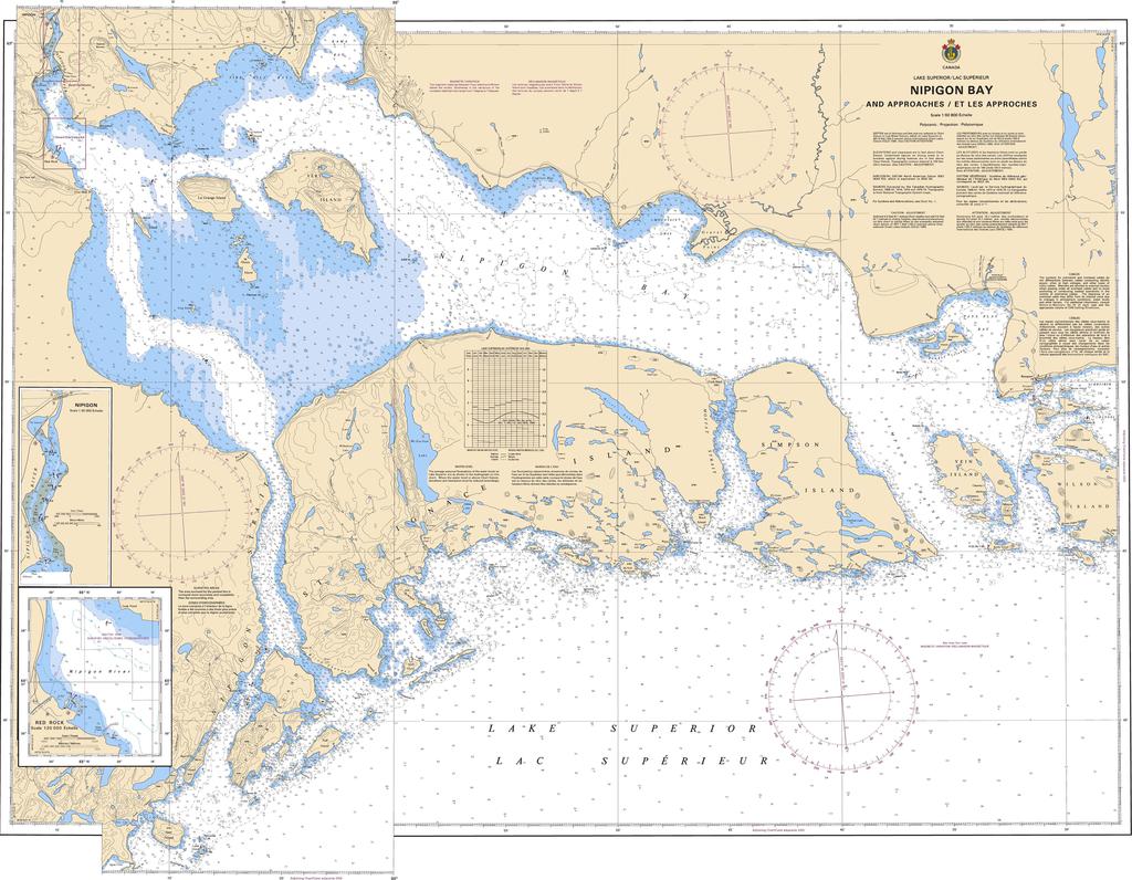 CHS Chart 2312: Nipigon Bay and Approaches/et les approches
