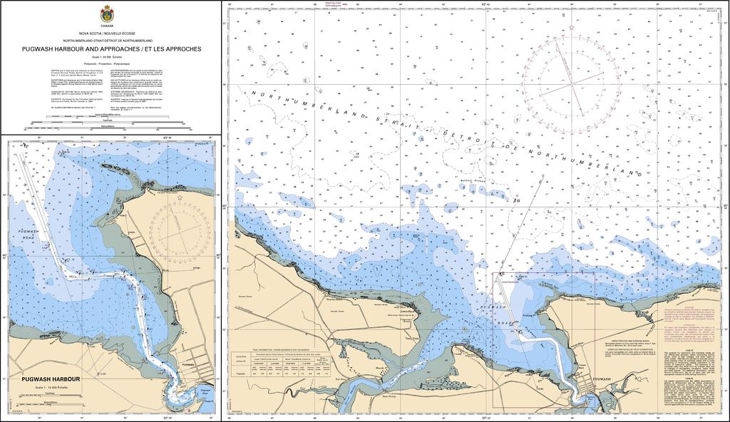 CHS Chart 4498: Pugwash Harbour and approaches / et les approches