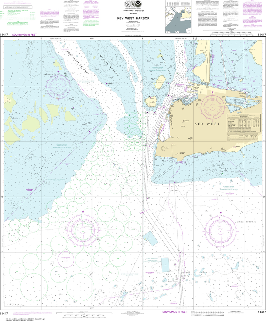 NOAA Chart 11447: Key West Harbor