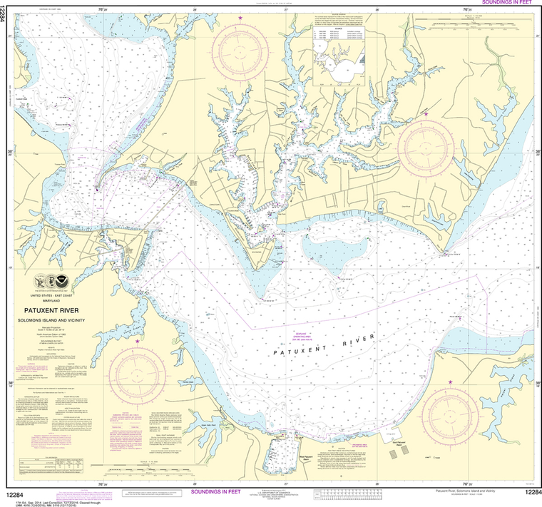 NOAA Chart 12284: Patuxent River - Solomons lsland and Vicinity