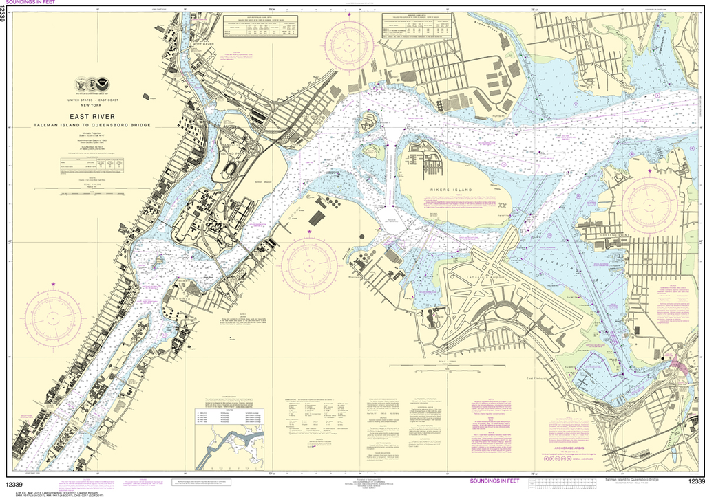 NOAA Chart 12339: East River - Tallman Island to Queensboro Bridge