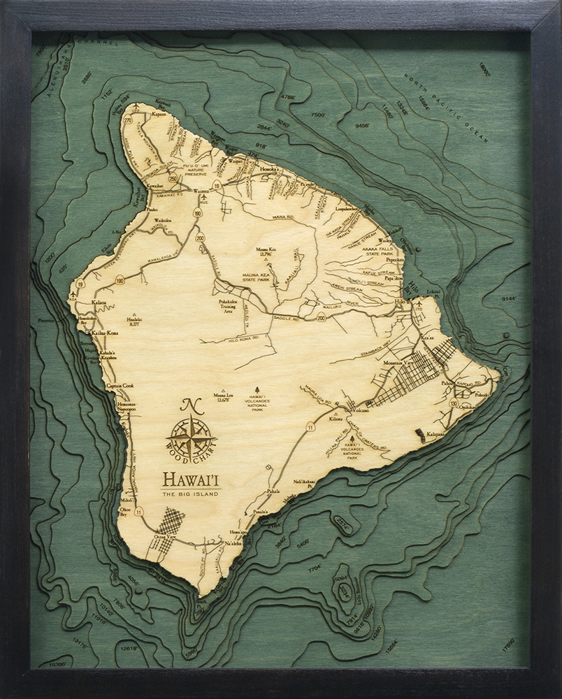 WoodChart of Hawaii (The Big Island)