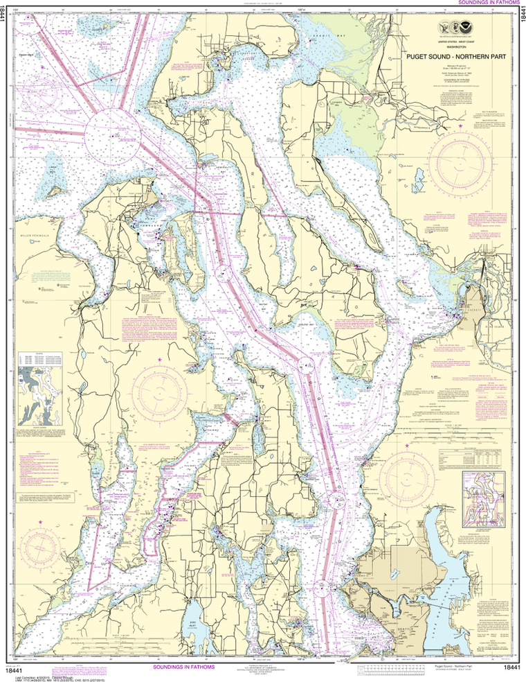 NOAA Chart 18441: Puget Sound - Northern Part