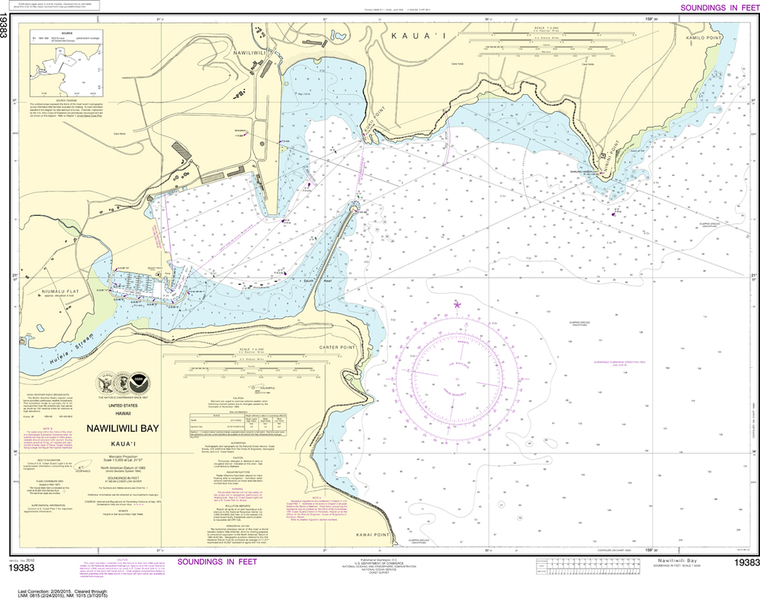 NOAA Chart 19383: Island of Kaua'i - Nawiliwili Bay