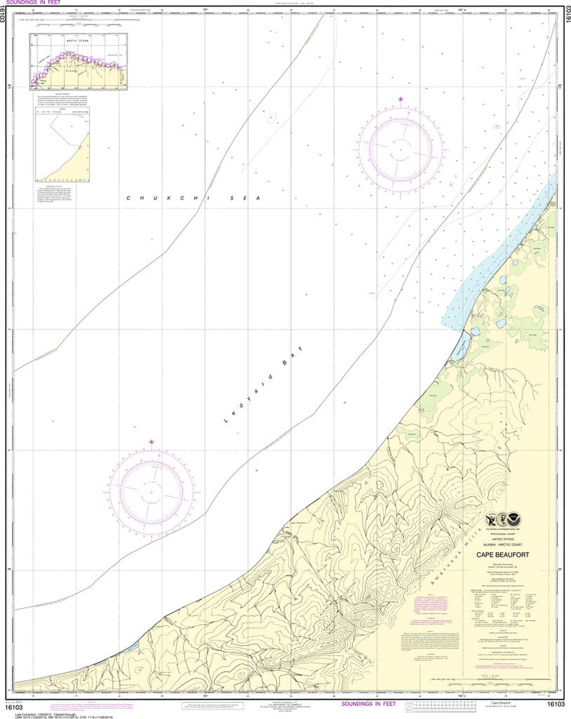NOAA Chart 16103: Cape Beaufort