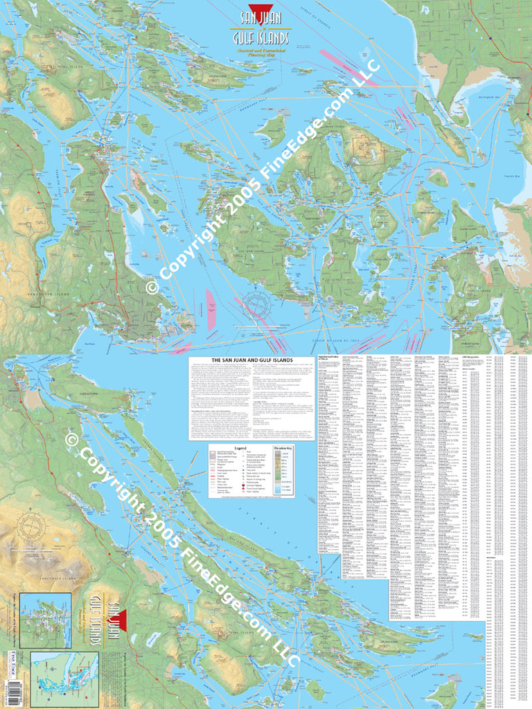 San Juan and Gulf Islands Nautical and Recreational Planning Map