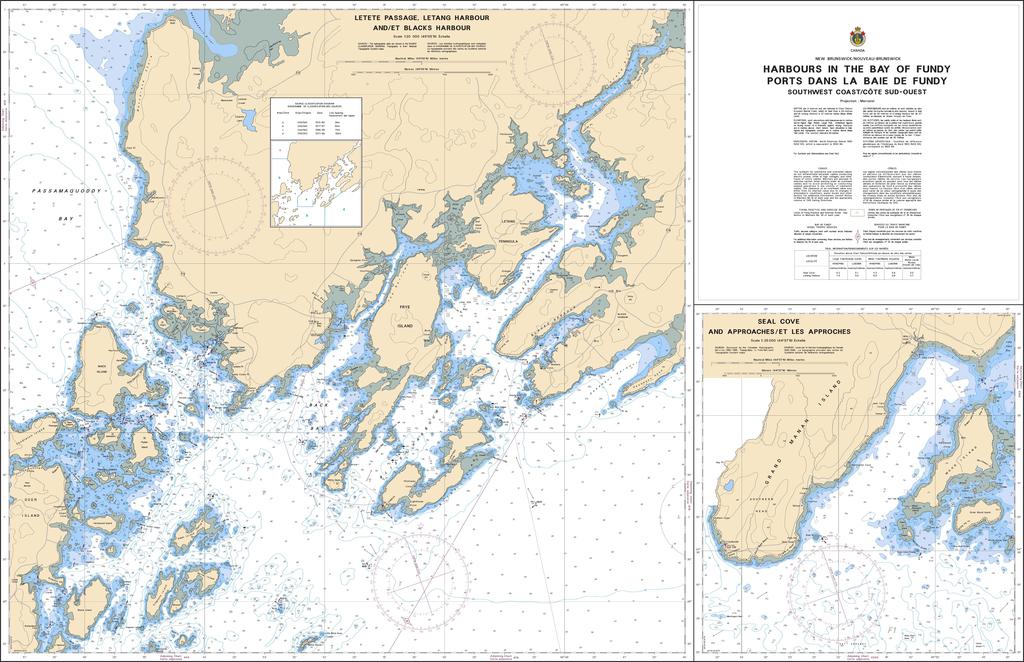 CHS Chart 4124: Harbours in the Bay of Fundy / Ports dans la Baie de Fundy