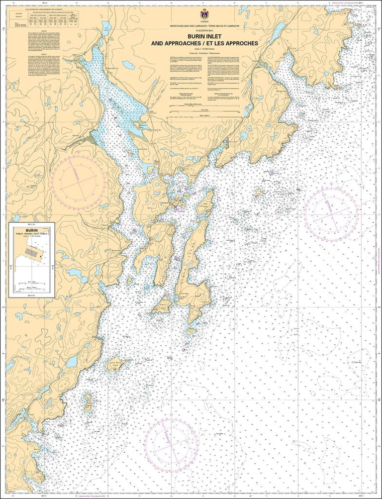 CHS Chart 4616: Burin Harbours and Approches / et les approches