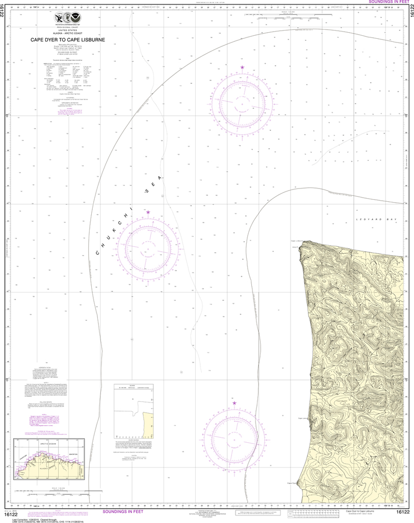 NOAA Chart 16122: Cape Dyer to Cape Lisburge