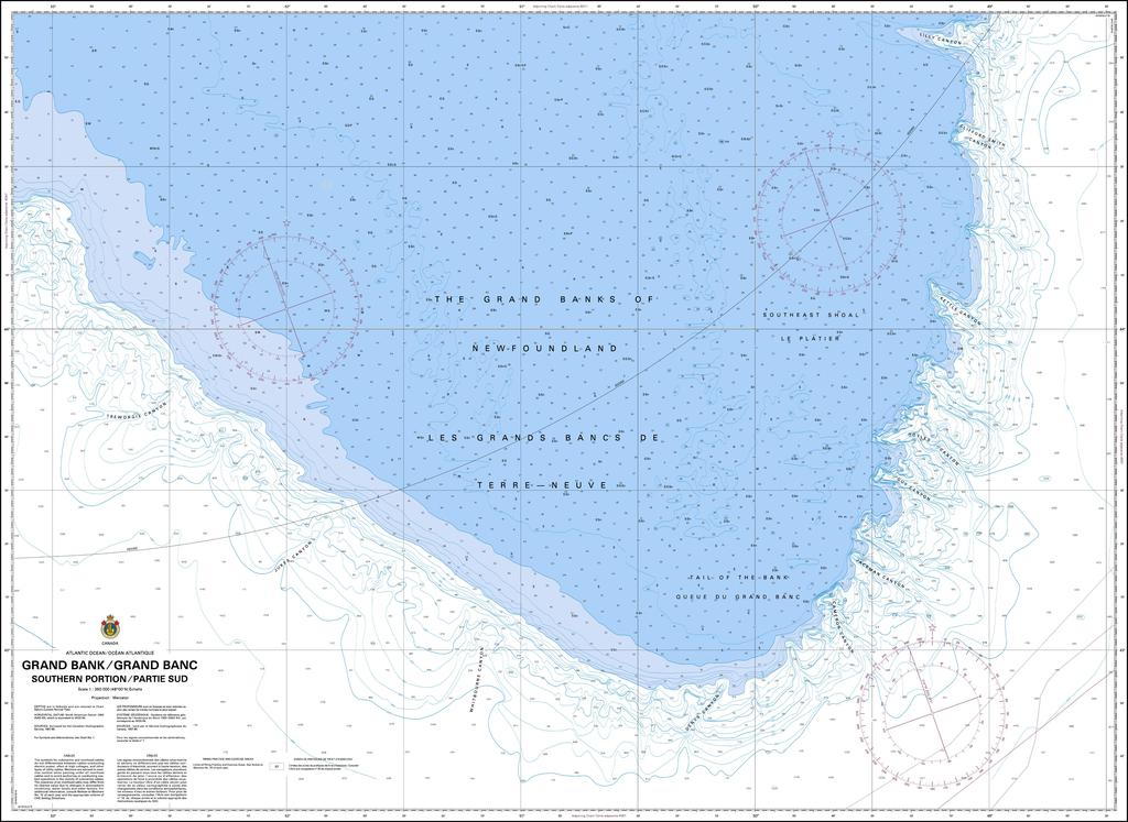 CHS Chart 8010: Grand Bank / Grand Banc: Southern Portion / Partie Sud