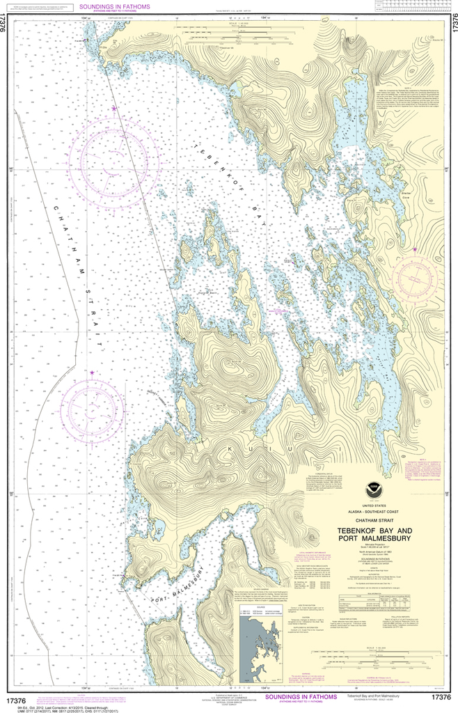 NOAA Chart 17376: Tebenkof Bay and Port Malmesbury