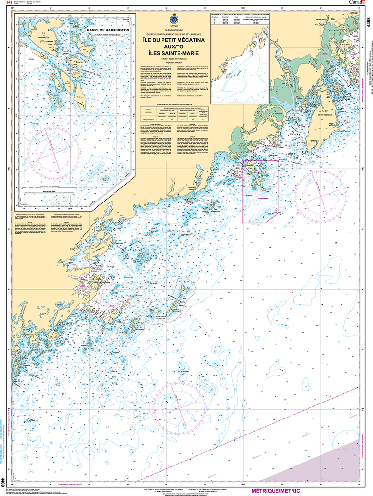 CHS Chart 4468: Île du Petit Mécatina aux/to Îles Sainte-Marie - Captain's  Nautical Books & Charts