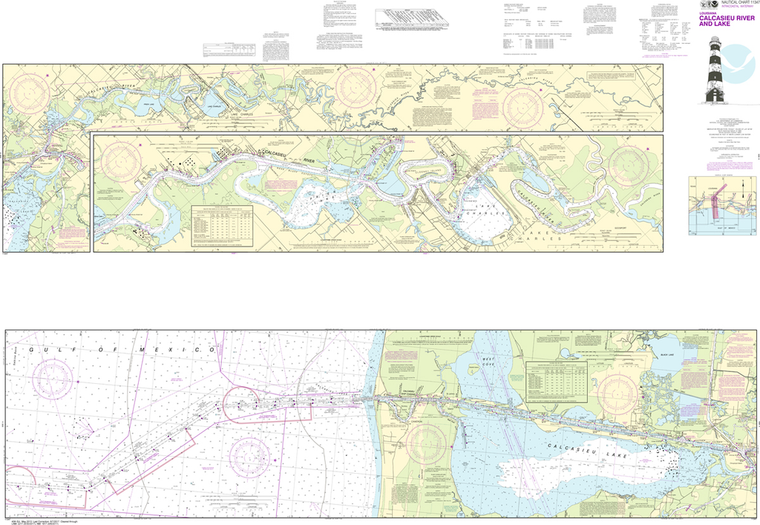 NOAA Chart 11347: Calcasieu River and Lake