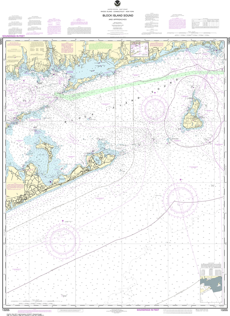 NOAA Chart 13205: Block Island Sound and Approaches