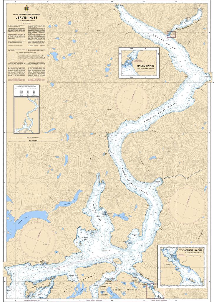 CHS Chart 3514: Jervis Inlet