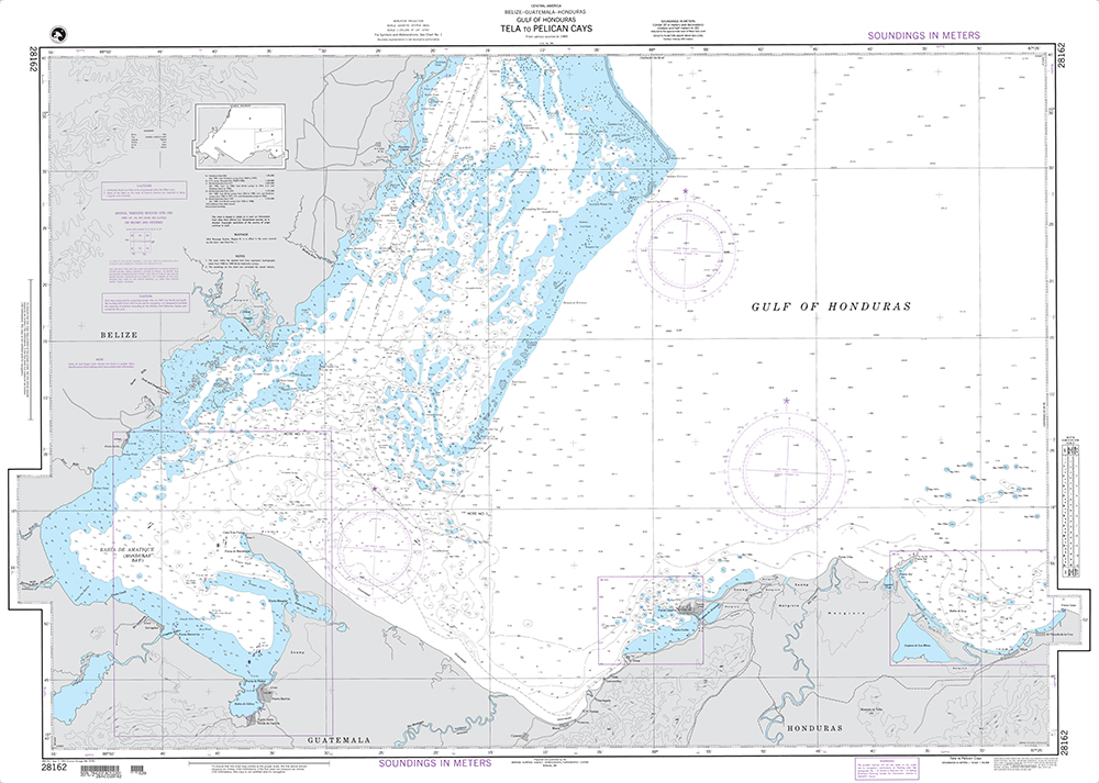 NGA Chart 28162: Tela to Pelican Cays