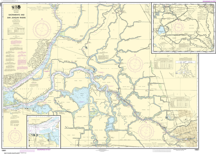 NOAA Chart 18661: Sacramento and San Joaquin Rivers - Old River, Middle River and San Joaquin River extension, Sherman Island
