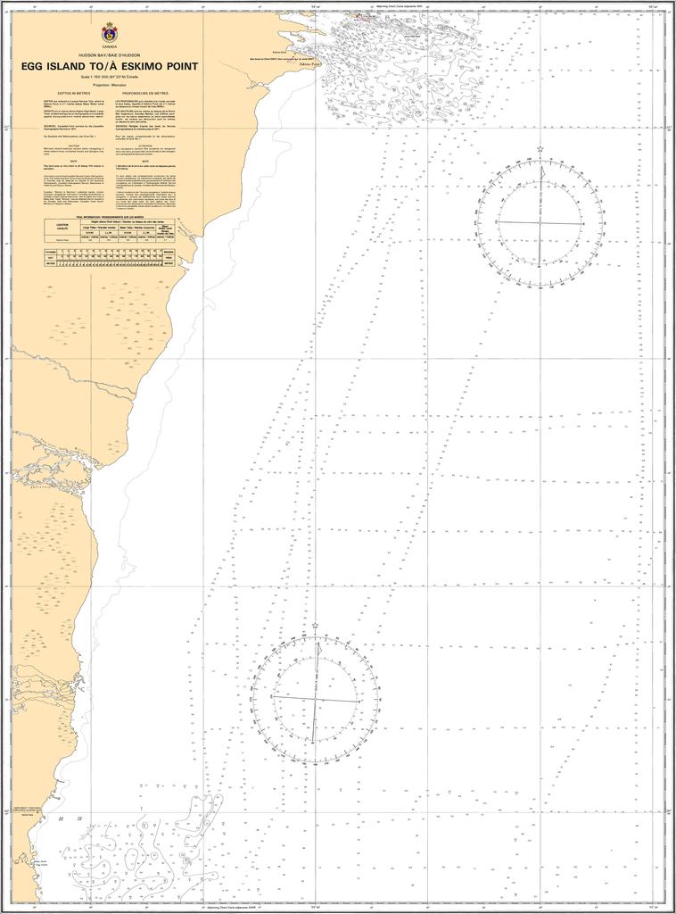 CHS Chart 5399: Egg Island to/à Eskimo Point