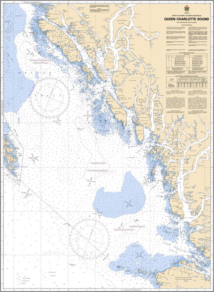 CHS Chart 3744: Queen Charlotte Sound