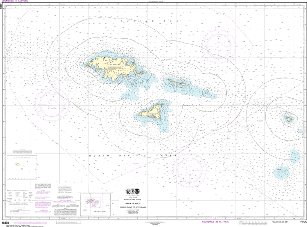 NOAA Chart 16420: Near Islands - Buldir Island to Attu Island