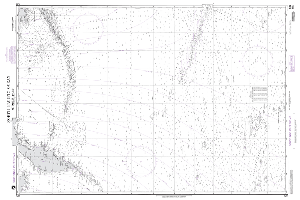 NGA Chart 521: North Pacific Ocean (Middle Part)