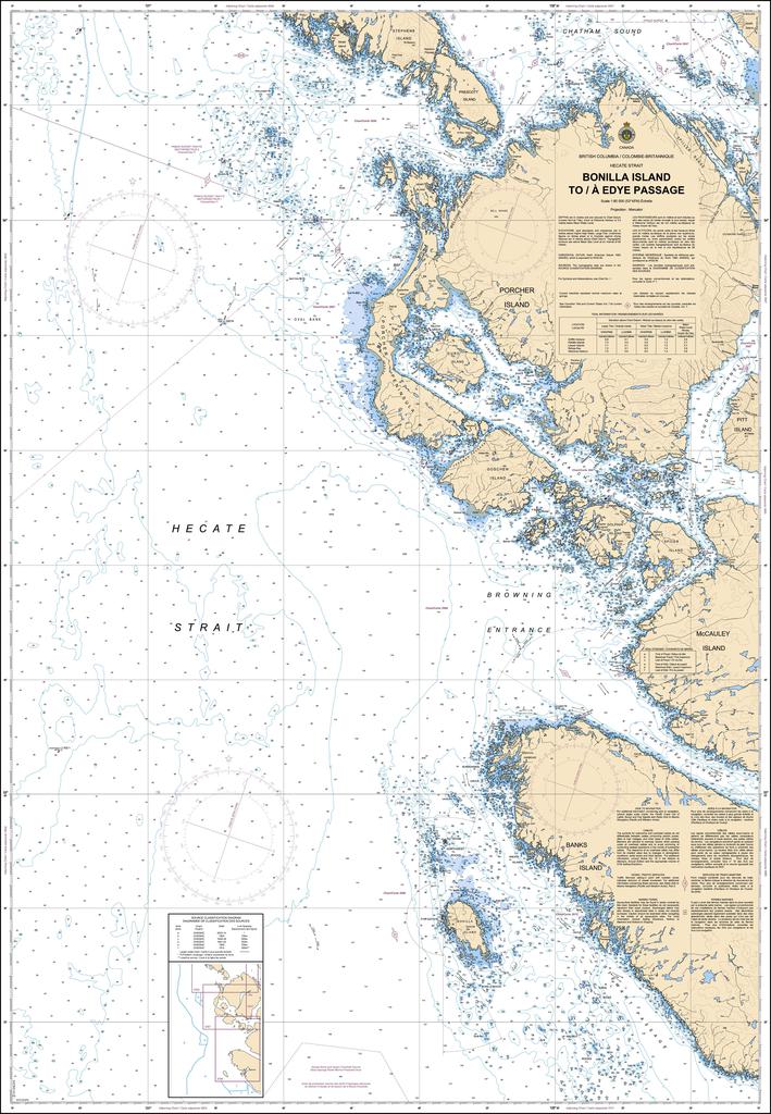 CHS Chart 3978: Bonilla Island to/à Edye Passage