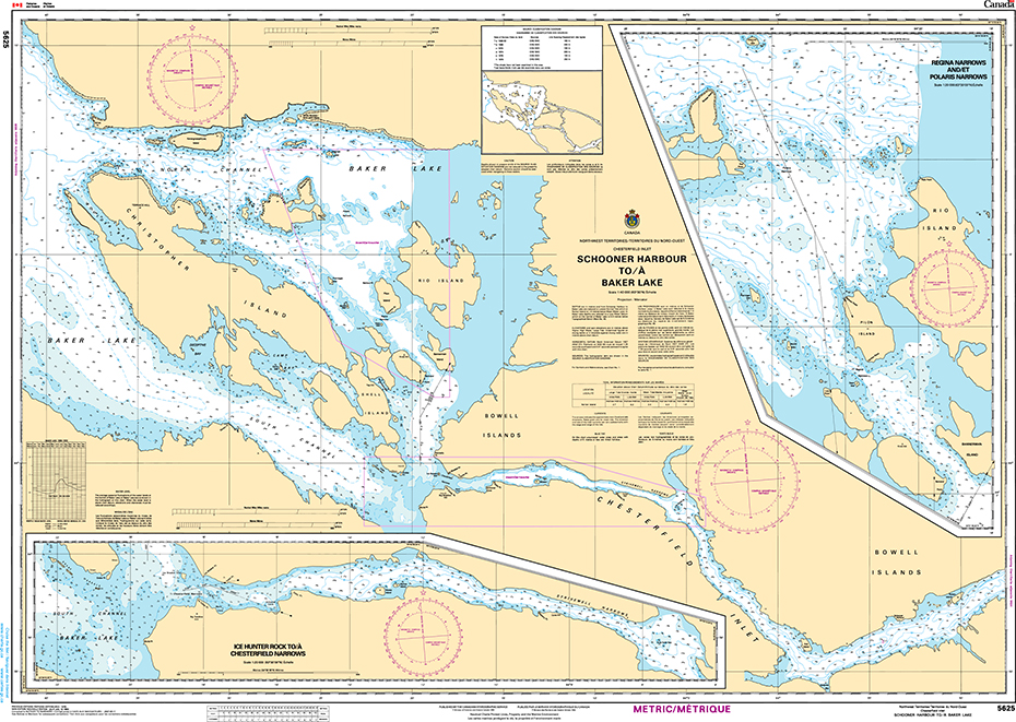 CHS Print-on-Demand Charts Canadian Waters-5625: Schooner Harbour to/€ Baker Lake, CHS POD Chart-CHS5625