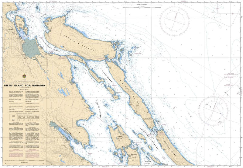 CHS Chart 3443: Thetis Island to/à Nanaimo - Captain's Nautical Books ...