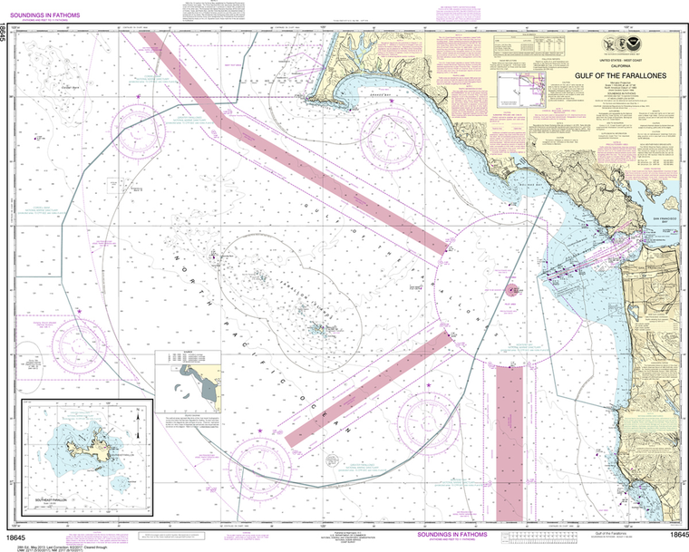 NOAA Chart 18645: Gulf of the Farallones, Southeast Farallon