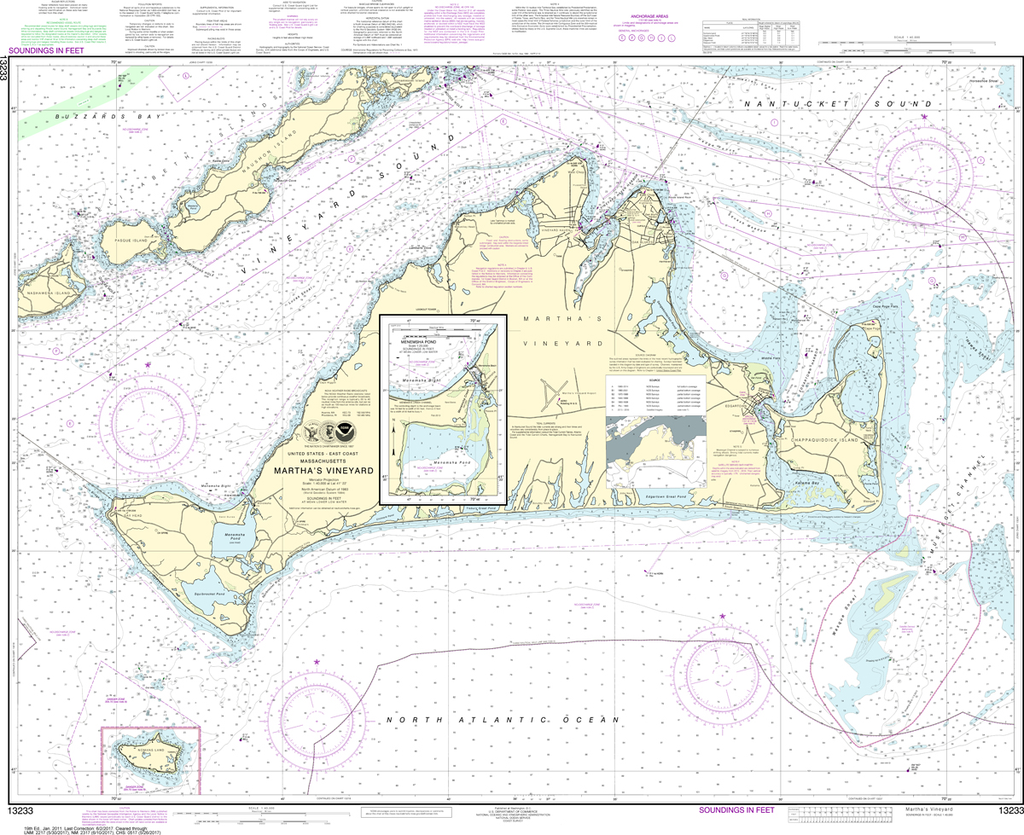 NOAA Chart 13233: Martha's Vineyard, Menemsha Pond