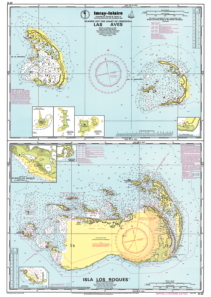 Imray Chart D22: Isla Los Roques / Las Aves
