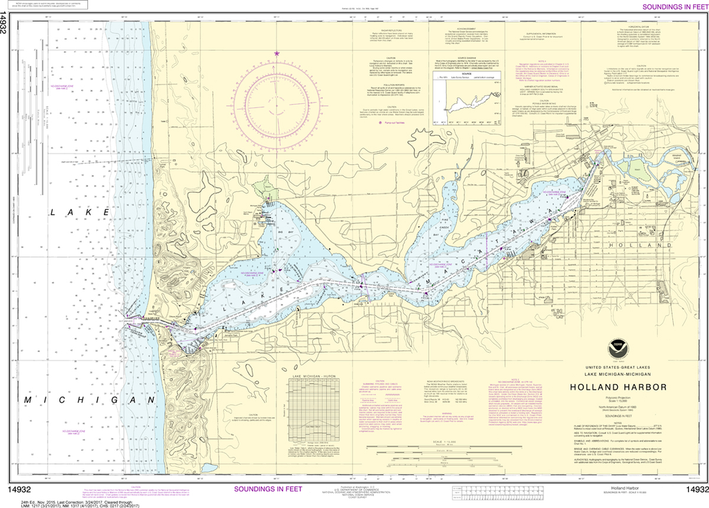 NOAA Chart 14932: Holland Harbor