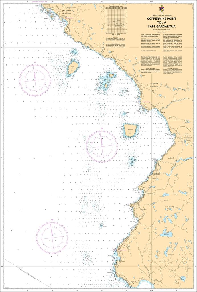 CHS Chart 2307: Coppermine Point to/à Cape Gargantua