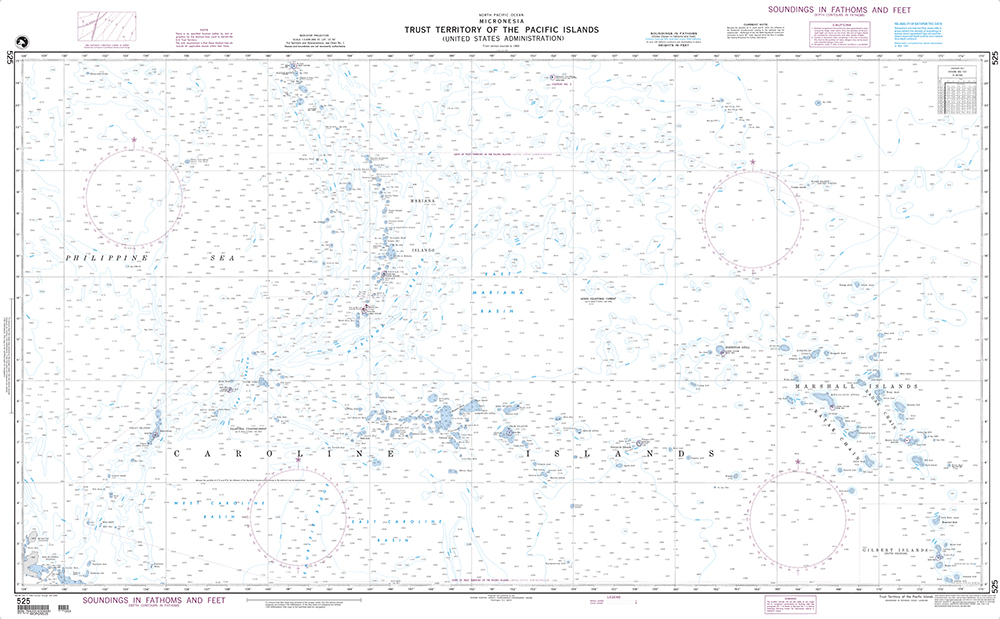 NGA Chart 525: Trust Territory of the Pacific Islands (Micronesia)