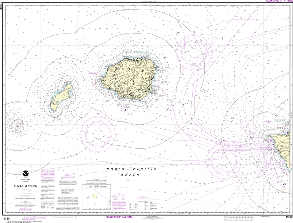 NOAA Chart 19380: O'ahu to Ni'ihau