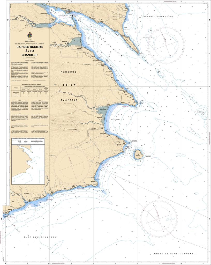 CHS Chart 4485: Cap des Rosiers à/to Chandler