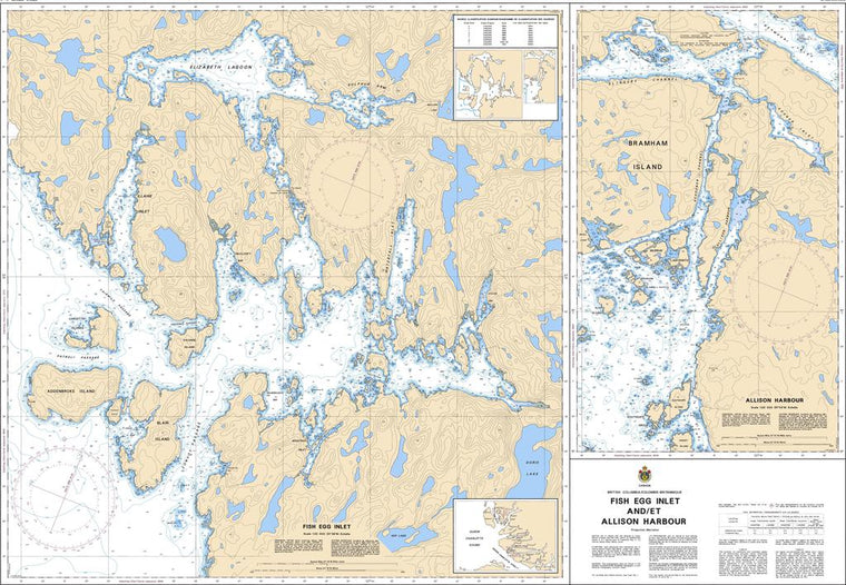 CHS Chart 3921: Fish Egg Inlet and/et Allison Harbour