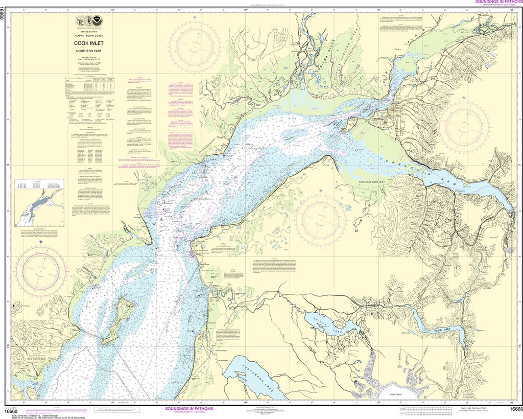 NOAA Chart 16660: Cook Inlet - Northern Part