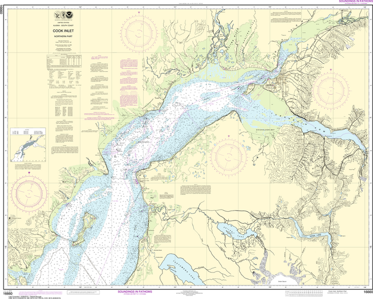 NOAA Chart 16660: Cook Inlet - Northern Part