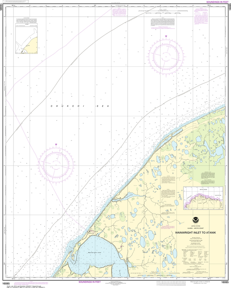NOAA Chart 16085: Wainwright Inlet to Atainik