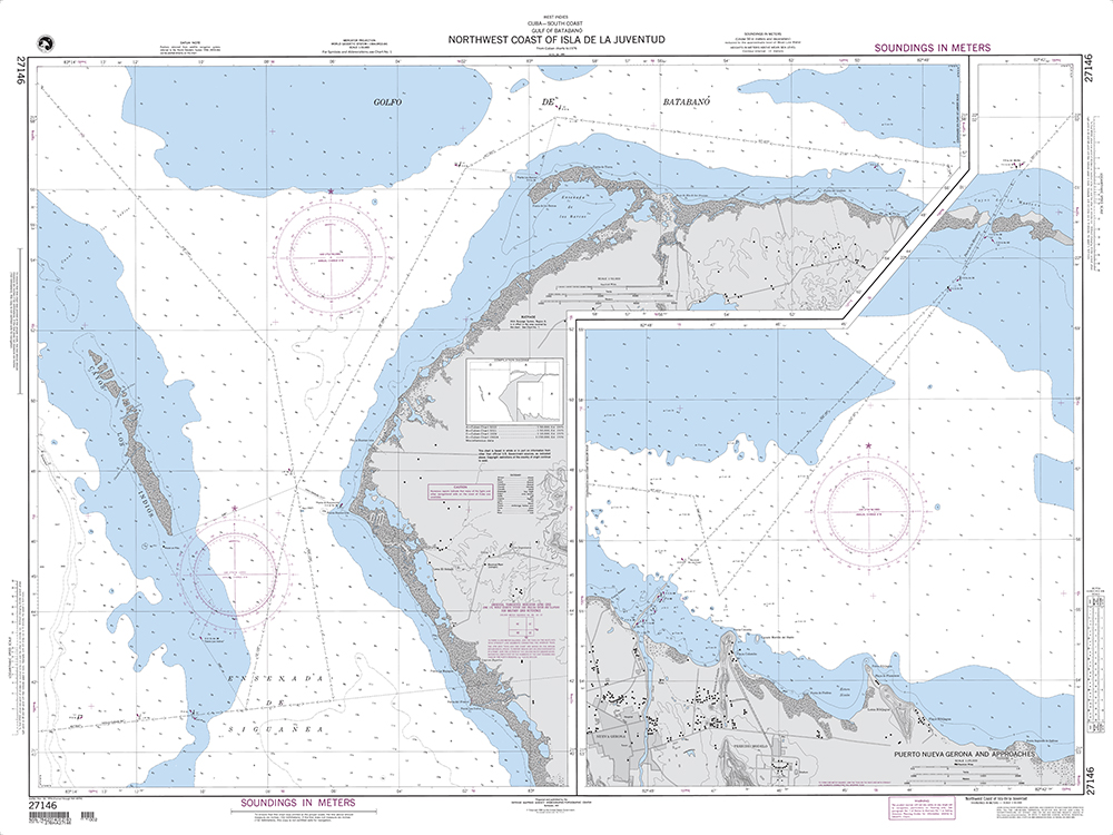 NGA Chart 27146: Northwest Coast of Isla de la Juventud