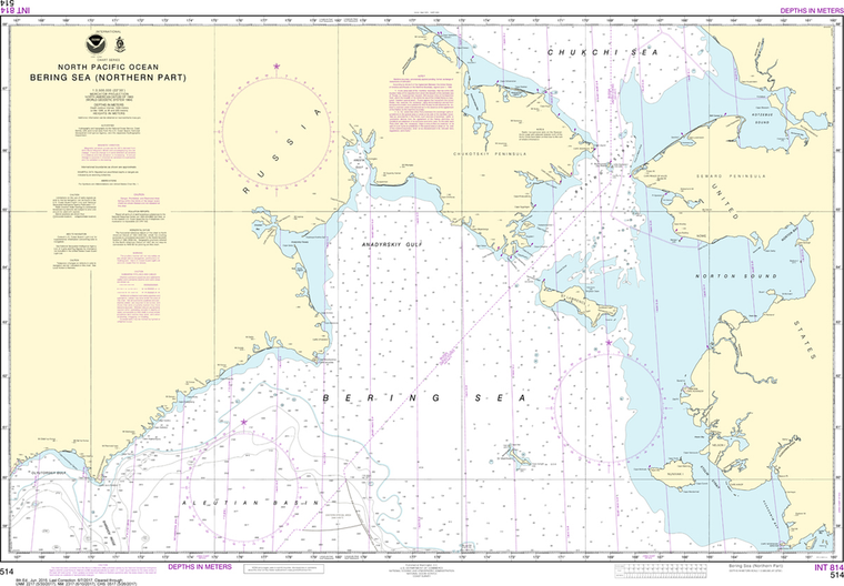 NOAA Chart 514: Bering Sea - Northern Part