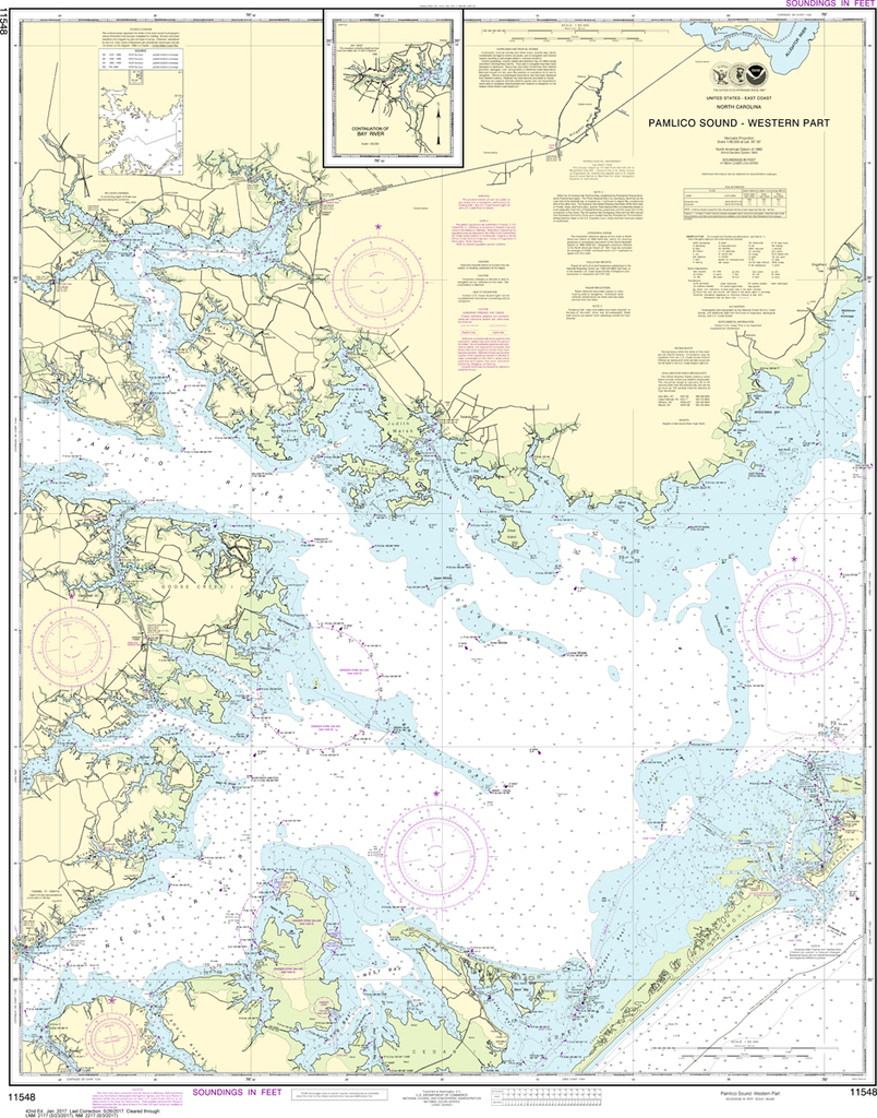 NOAA Chart 11548: Pamlico Sound - Western Part