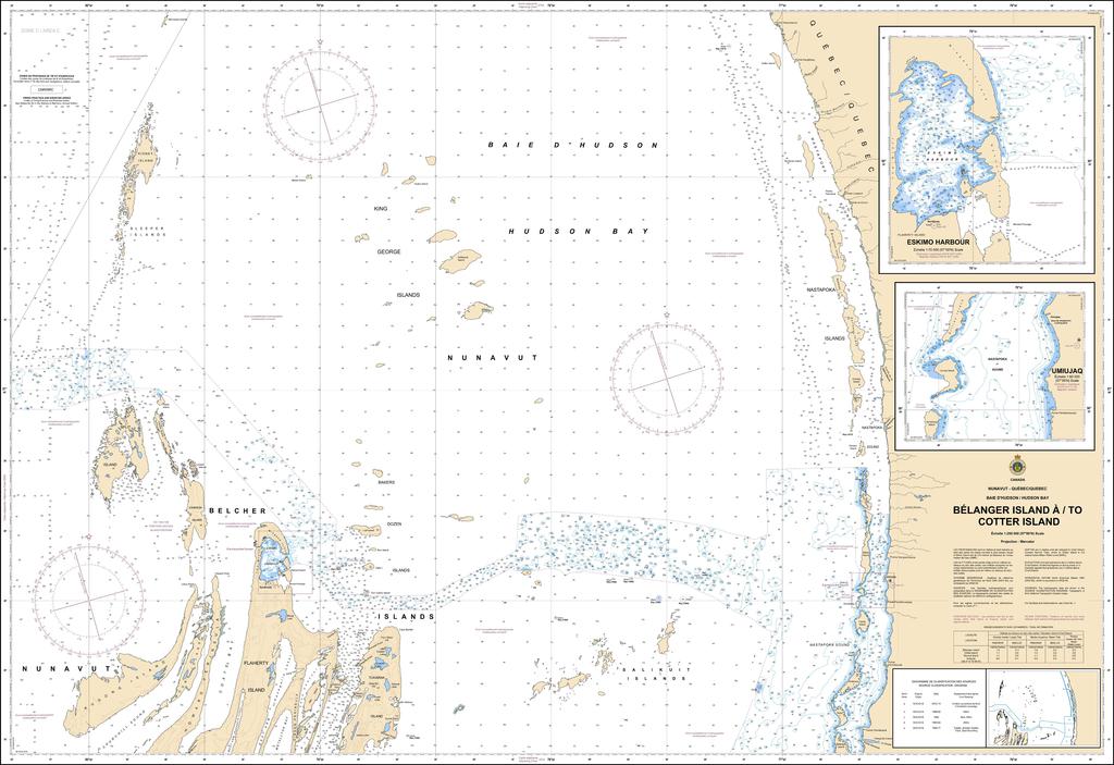 CHS Chart 5505: Bélanger Island à/to Cotter Island